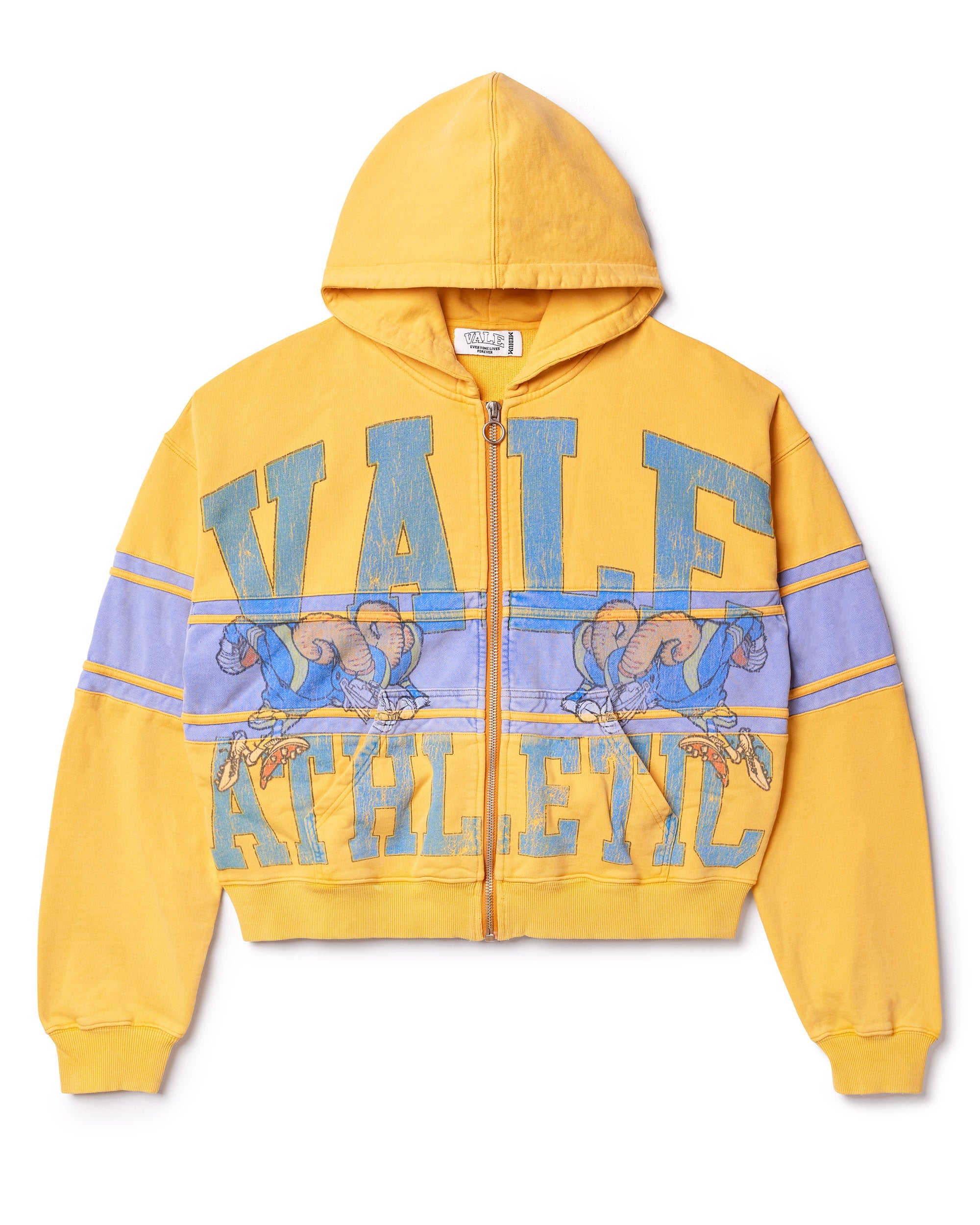 YELLOW BIGHORN ZIP UP HOODIE – VALE NYC FLAGSHIP
