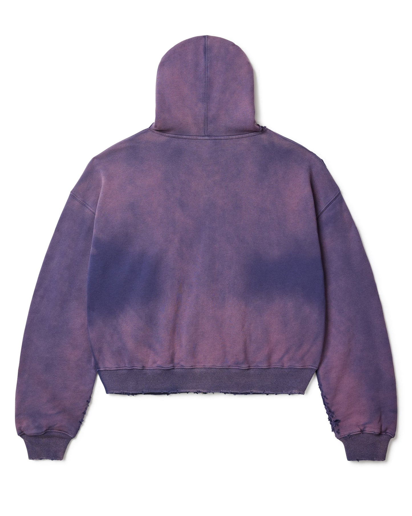 PURPLE DESTROYER ZIP UP HOODIE