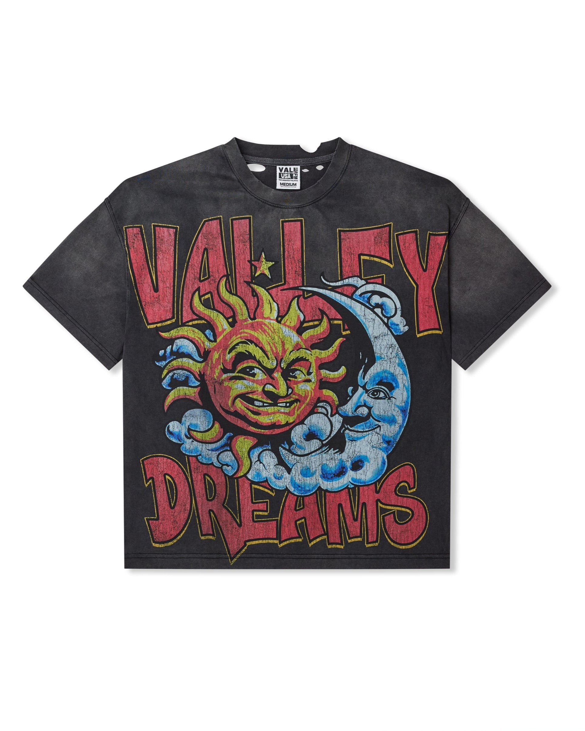 THRASHED BLACK SUN TEE – VALE NYC FLAGSHIP