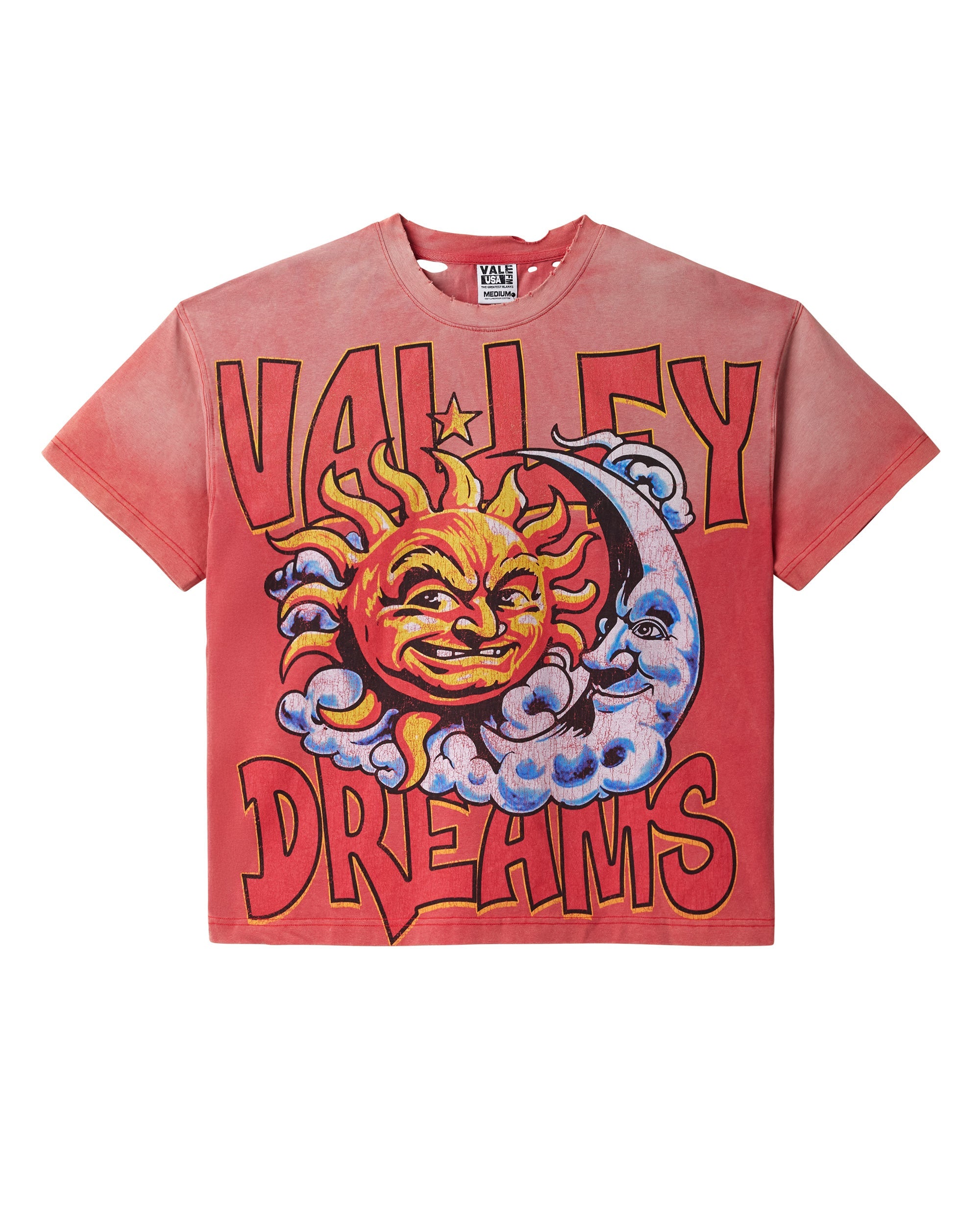 THRASHED RED SUN TEE – VALE NYC FLAGSHIP
