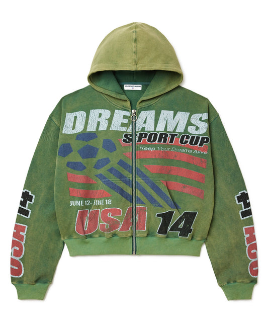 USA14 THERMAL GREEN ZIP UP