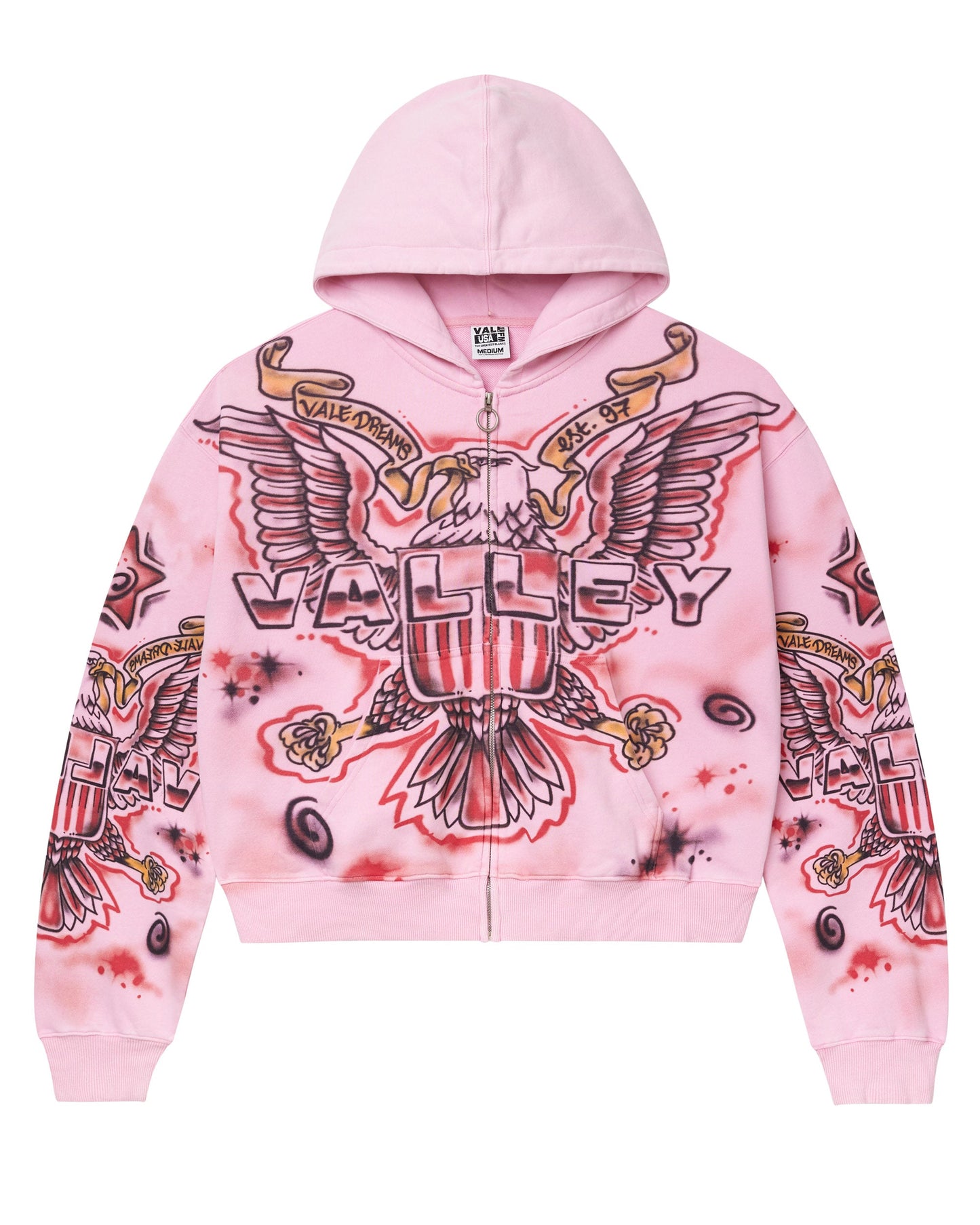 PINK FLAG ZIP UP