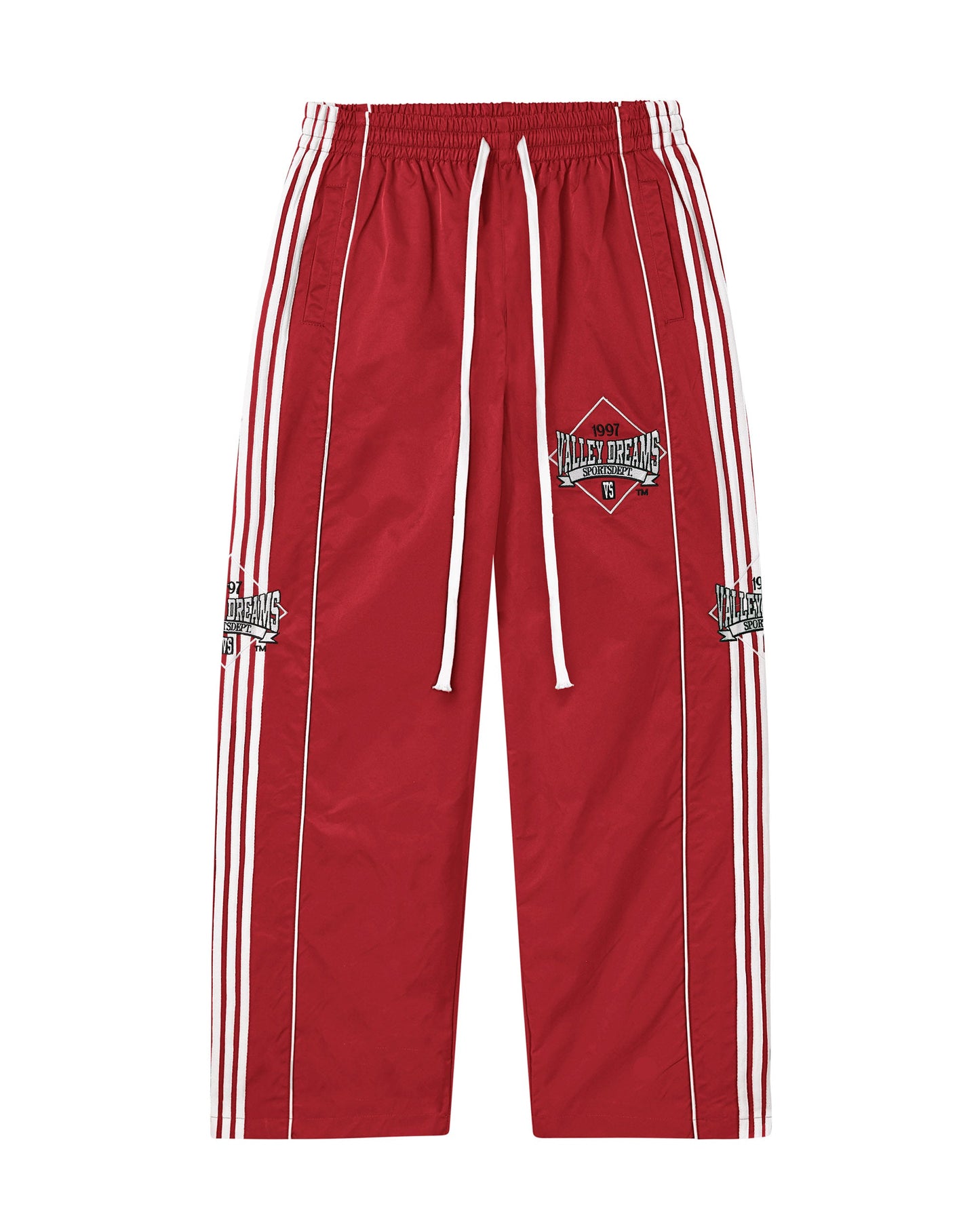 RED STRIPE TRACK PANTS