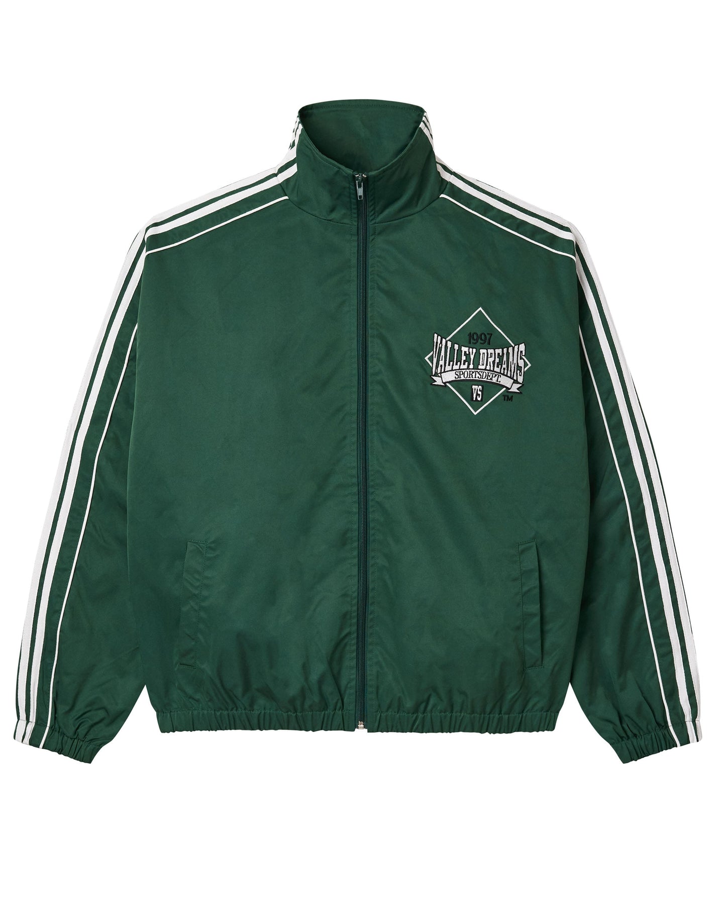 GREEN STRIPE TRACK JACKET