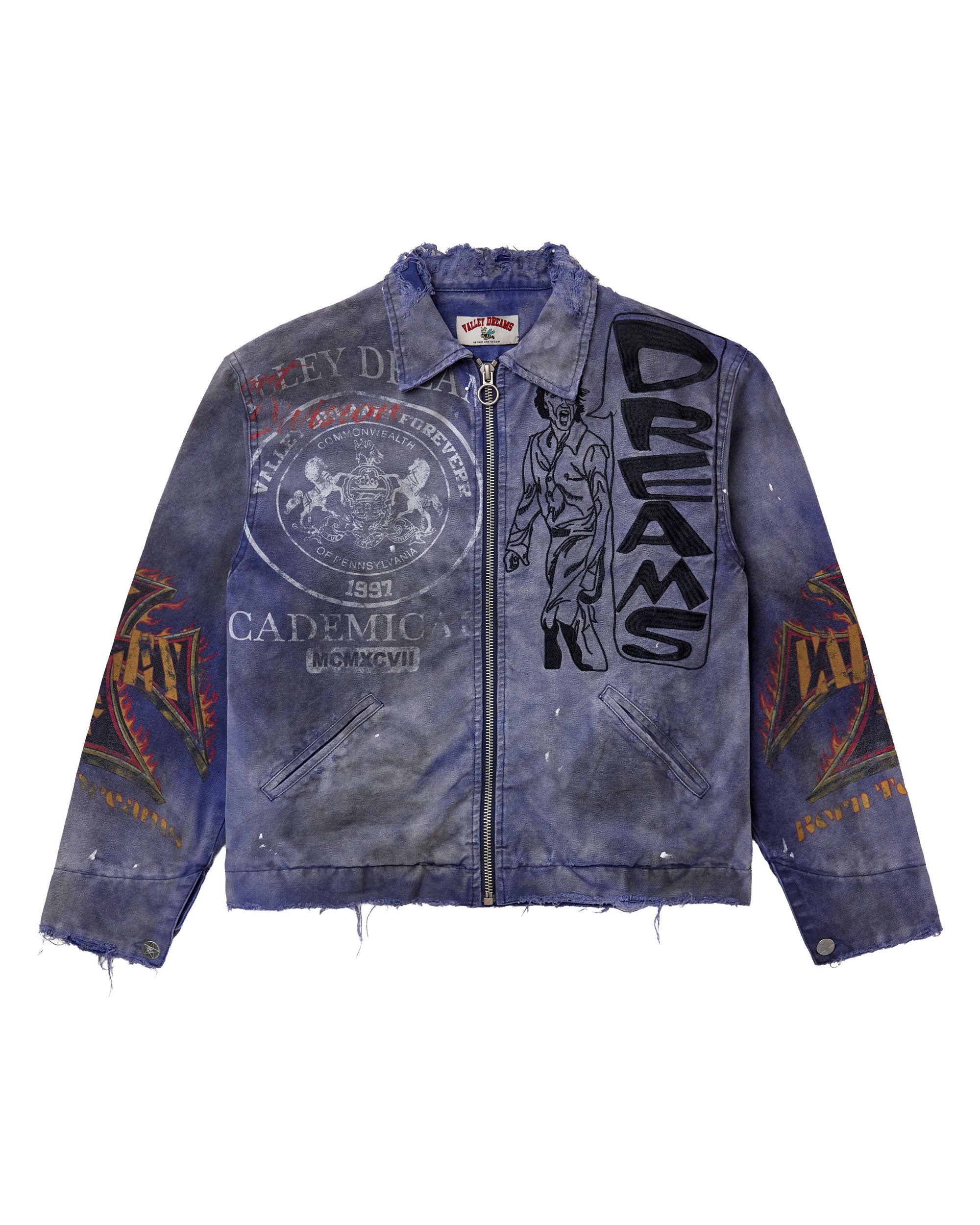 DESTRUCTION WORK JACKET [INDIGO] – VALE NYC FLAGSHIP