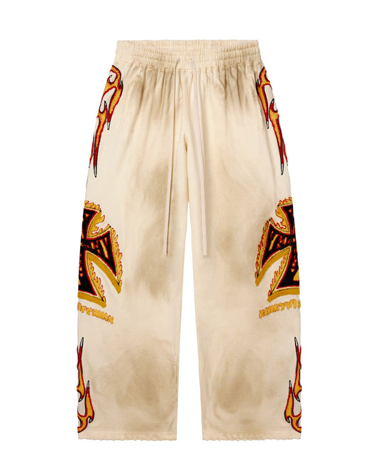 LA FLARE SWEATS [BONE]