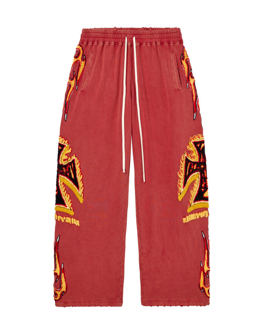 LA FLARE SWEATS [RED]