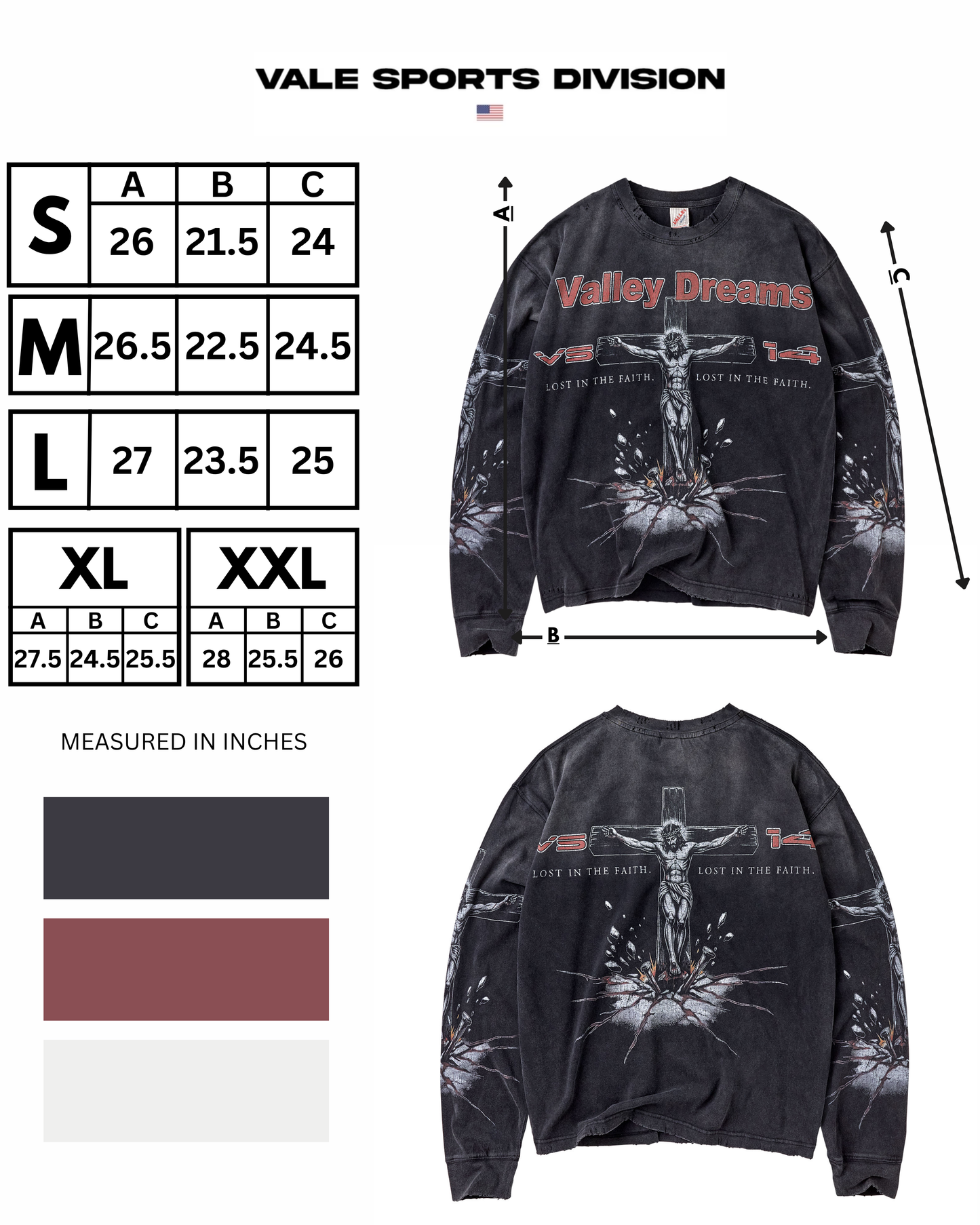 CONCRETE CROSS LS [BLACK]