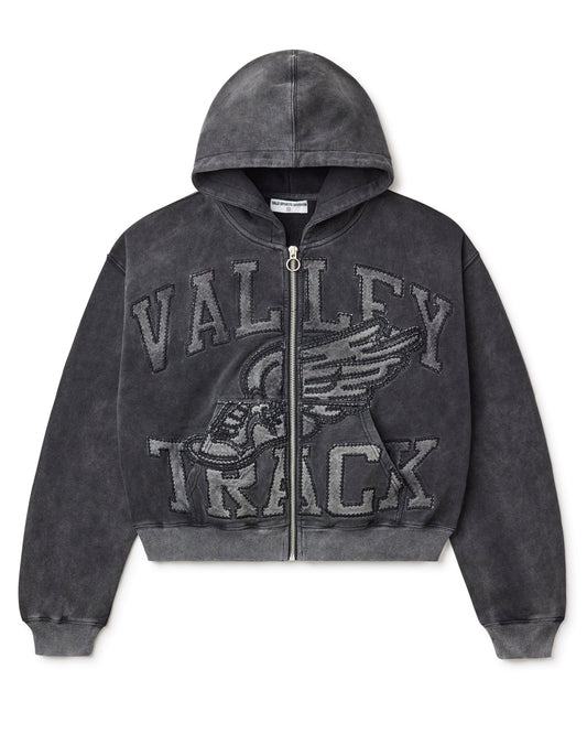 BLACK CAT ZIP UP HOODIE
