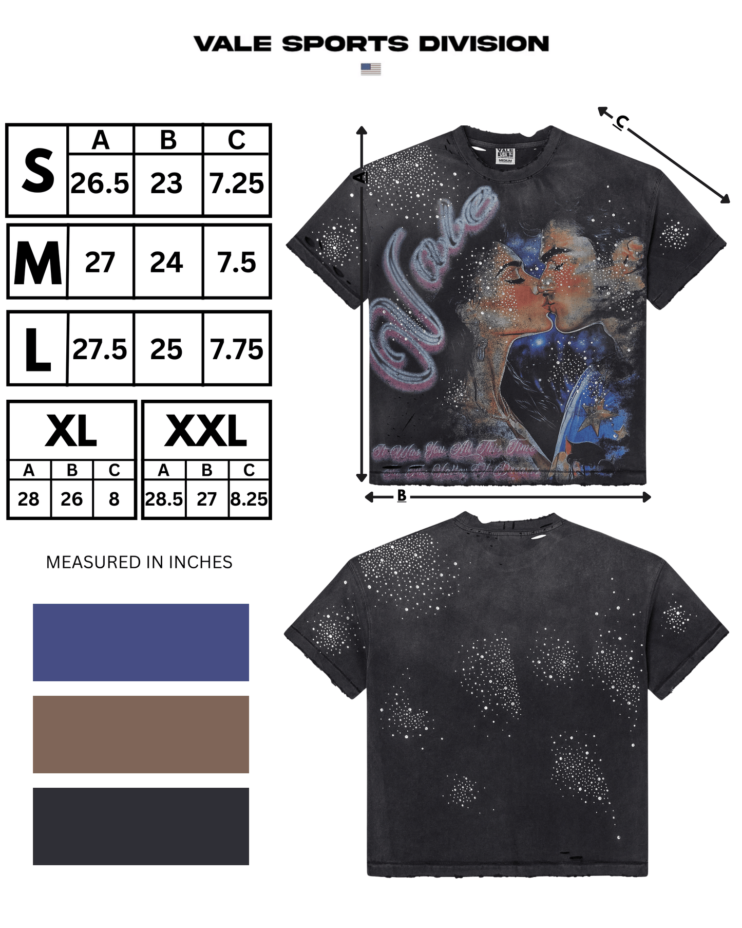 FATED YOURS BLING TEE [BLACK]