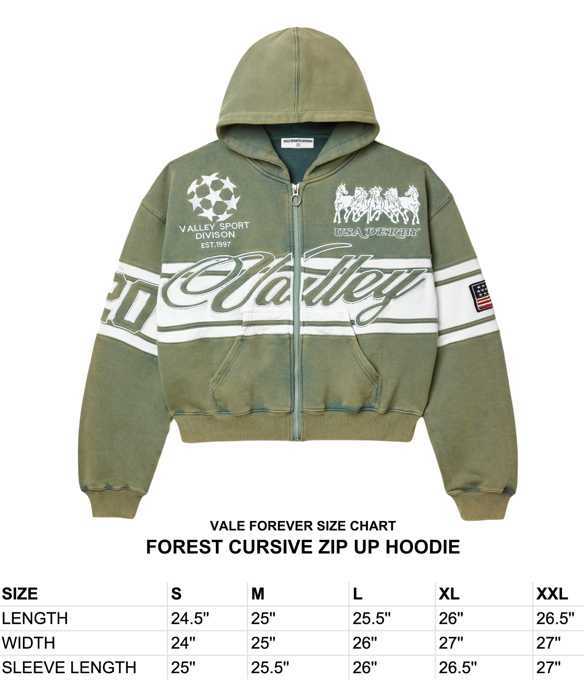 FOREST CURSIVE ZIP UP HOODIE – VALE NYC FLAGSHIP FOREST CURSIVE ZIP UP HOODIE – VALE NYC FLAGSHIP