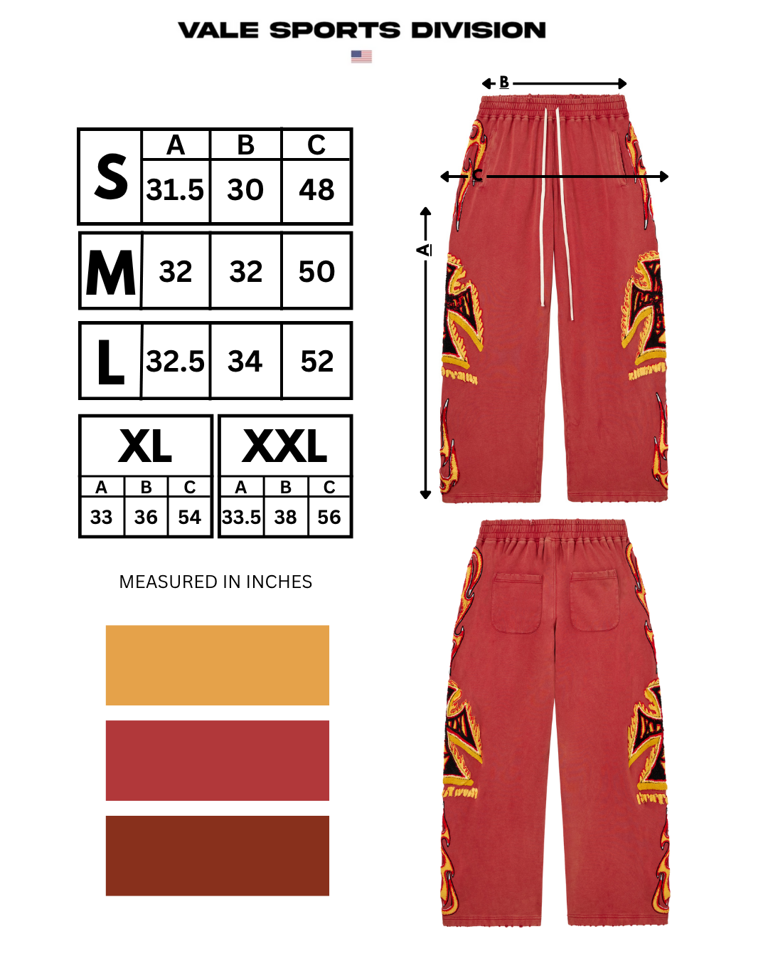 LA FLARE SWEATS [RED]
