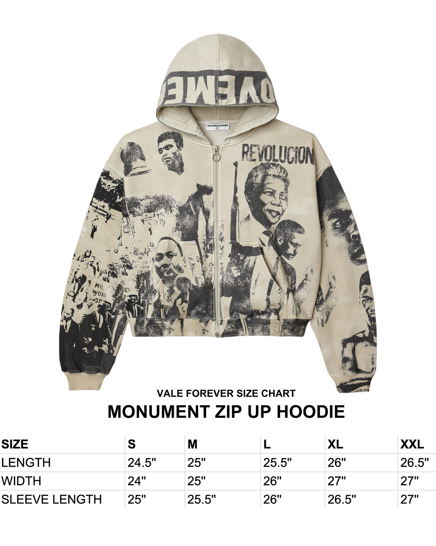 MONUMENT ZIP UP HOODIE