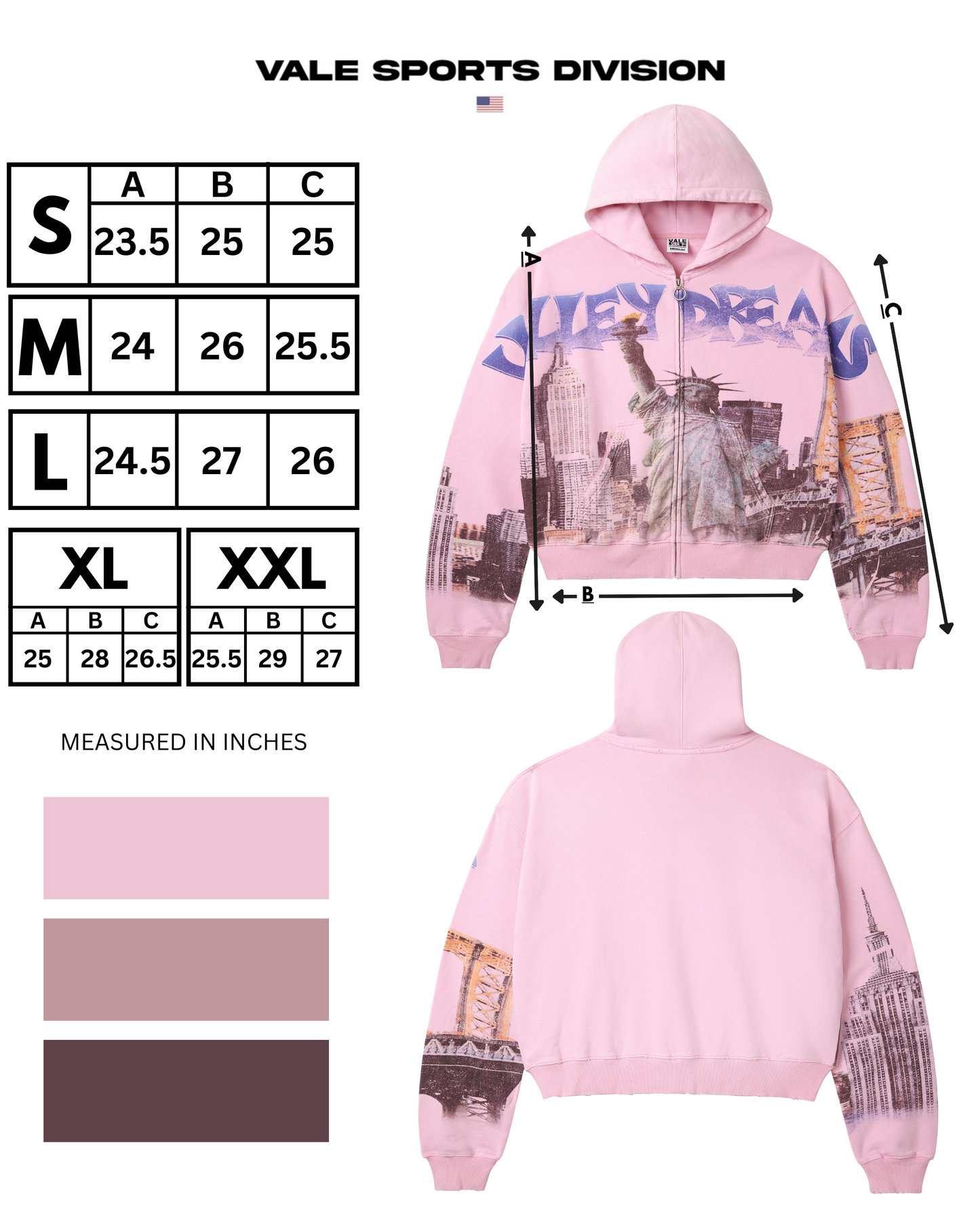 NYC ZIP UP [PINK]