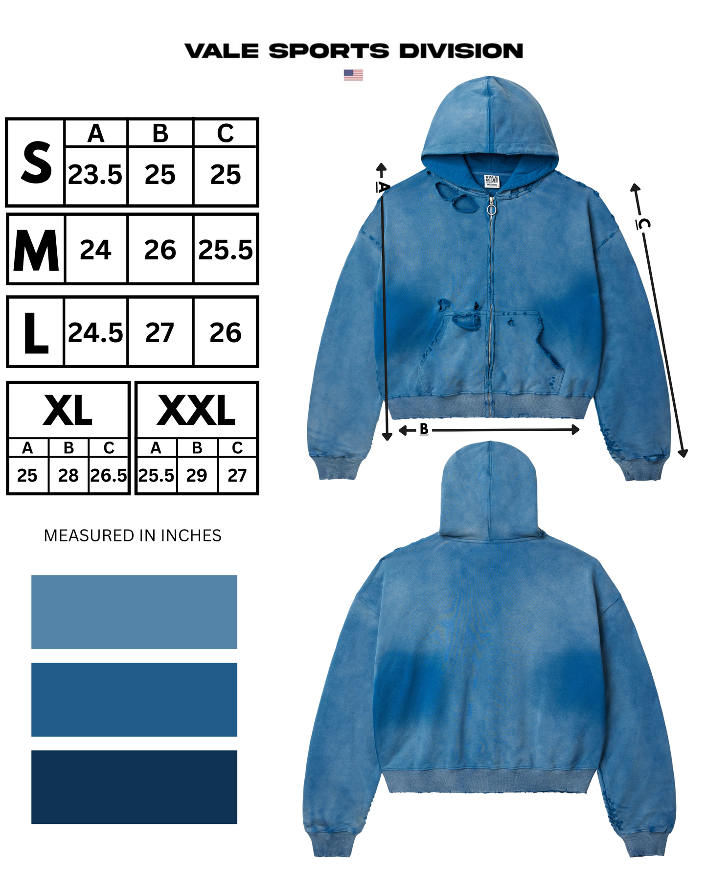 OCEAN DESTROYER ZIP UP HOODIE