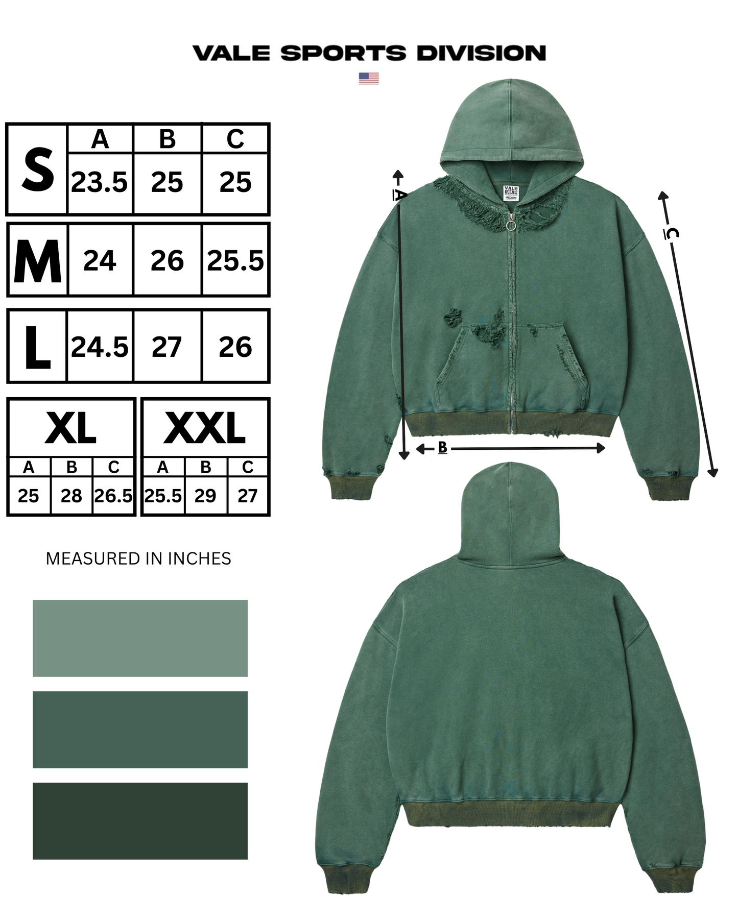 PINE DESTROYER ZIP UP HOODIE