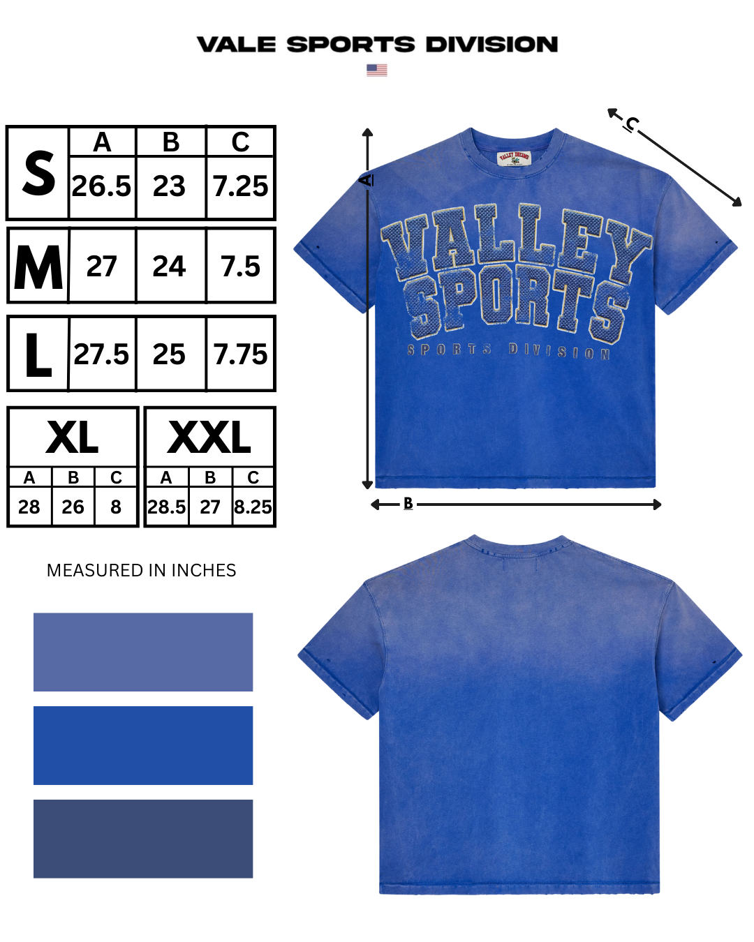 SPORTS DIVISION TEE [SAPPHIRE]