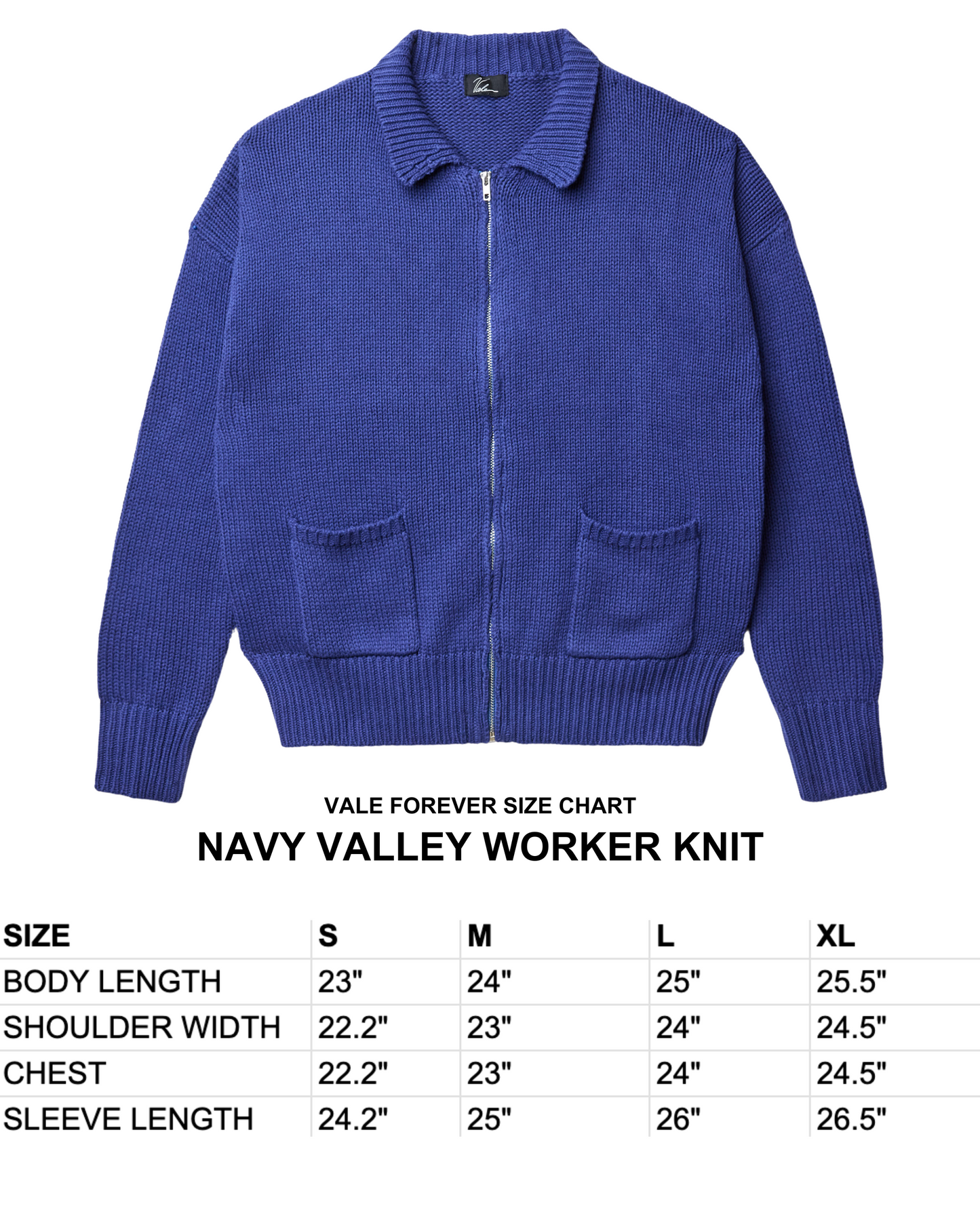 NAVY VALLEY WORKER KNIT