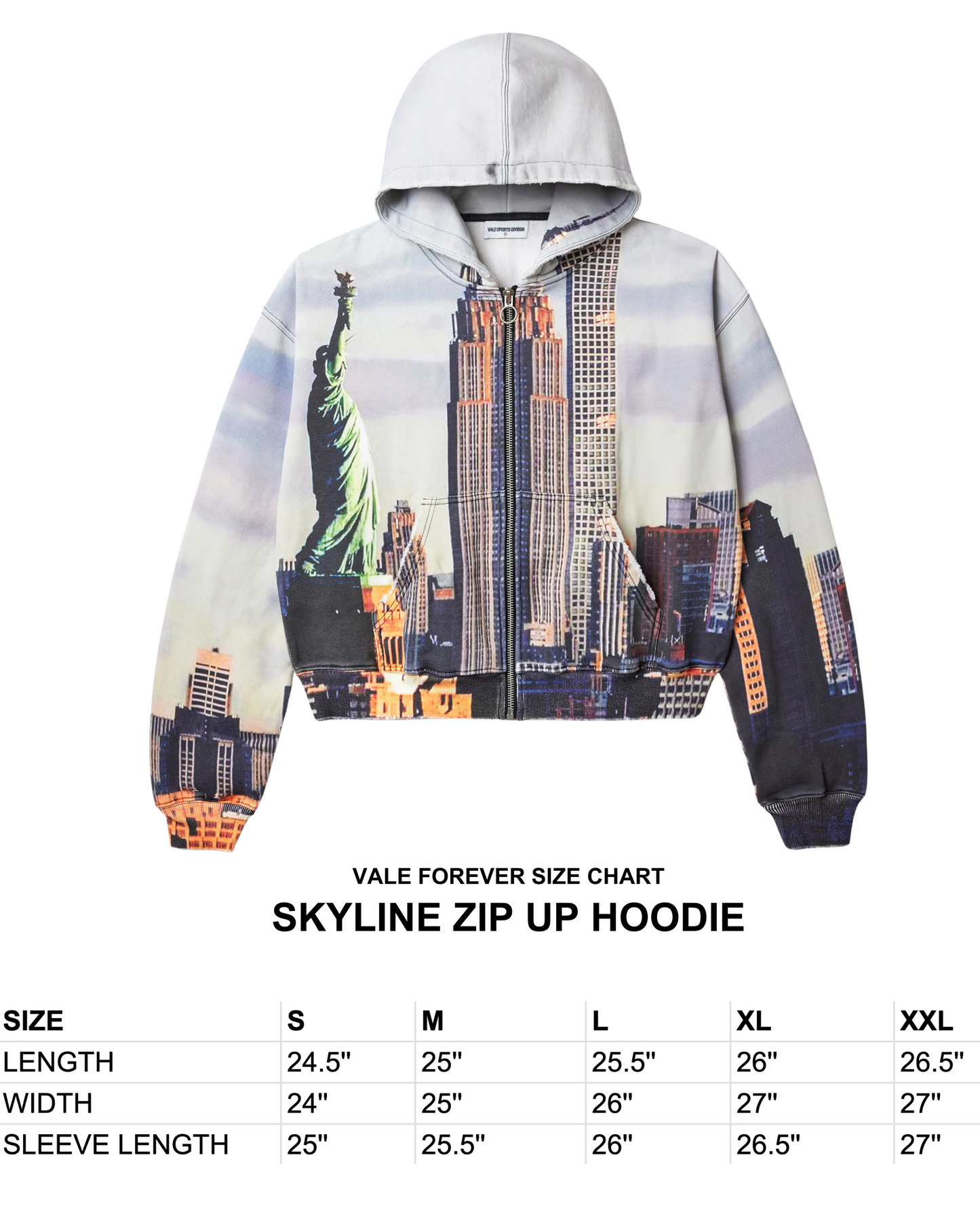 SKYLINE ZIP UP HOODIE