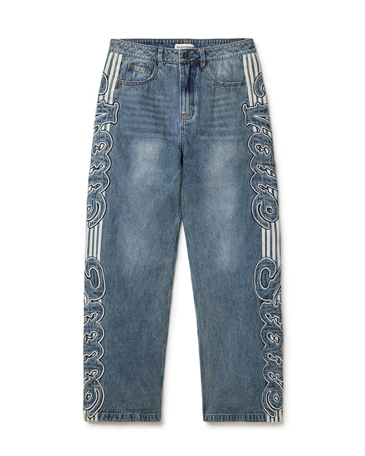 STONE WASH BLUE INSIGNIA DENIM