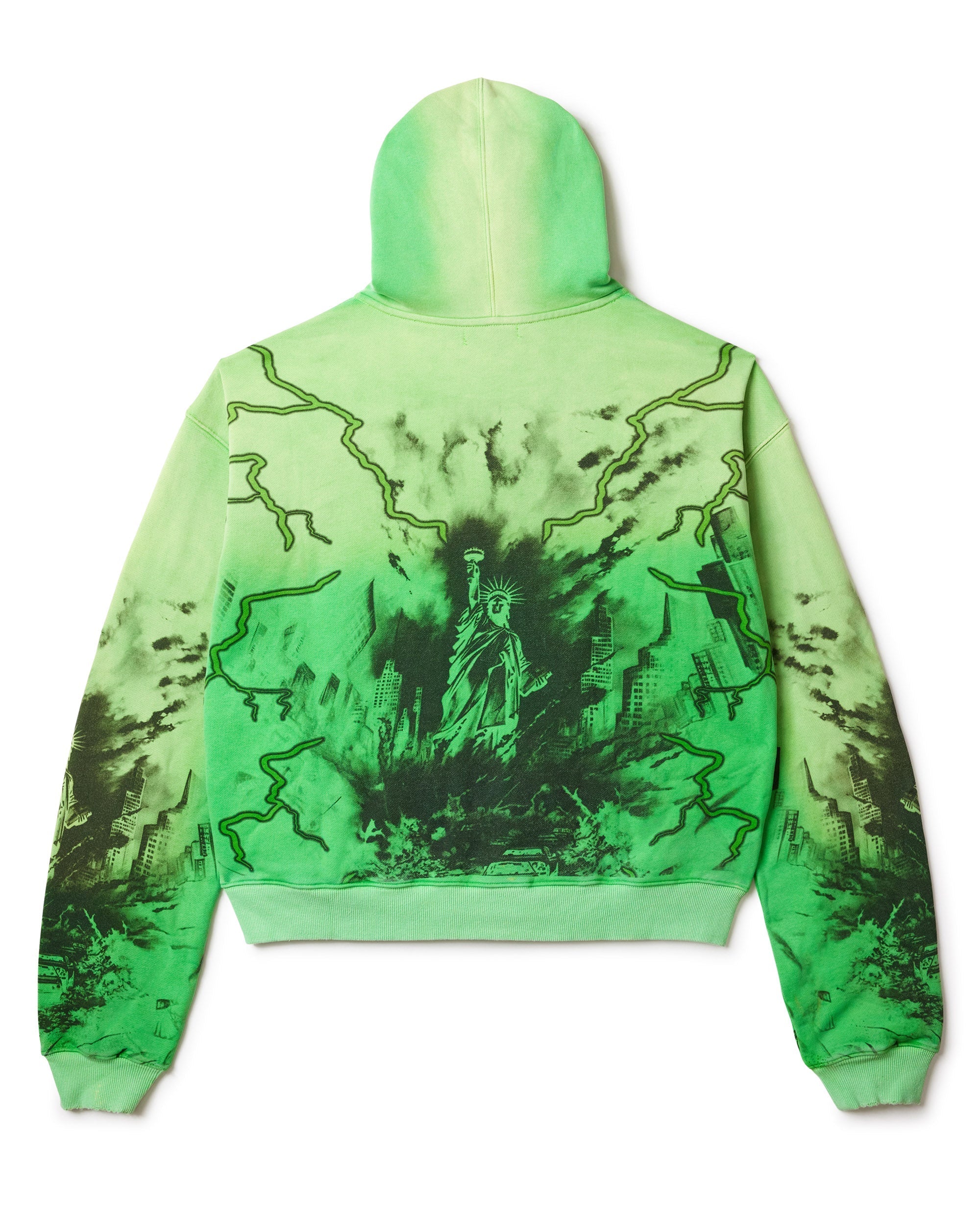 GREEN NIGHTMARE ZIP UP HOODIE – VALE NYC FLAGSHIP
